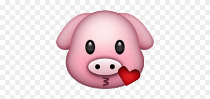 Free Cute Pig Gif - Emoji Png Pig #892119