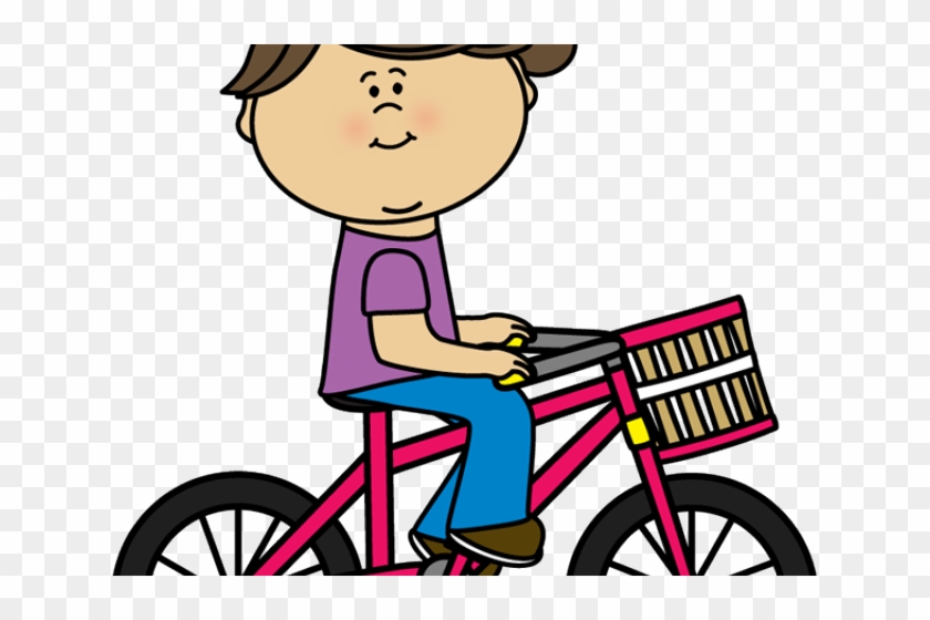 Cycling Clipart - Girl On Bike Clipart #892282