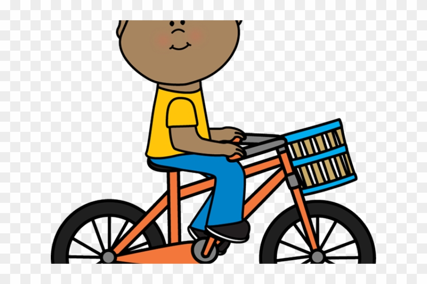 Cycling Clipart Little Boy - Girl On Bike Clipart #892284