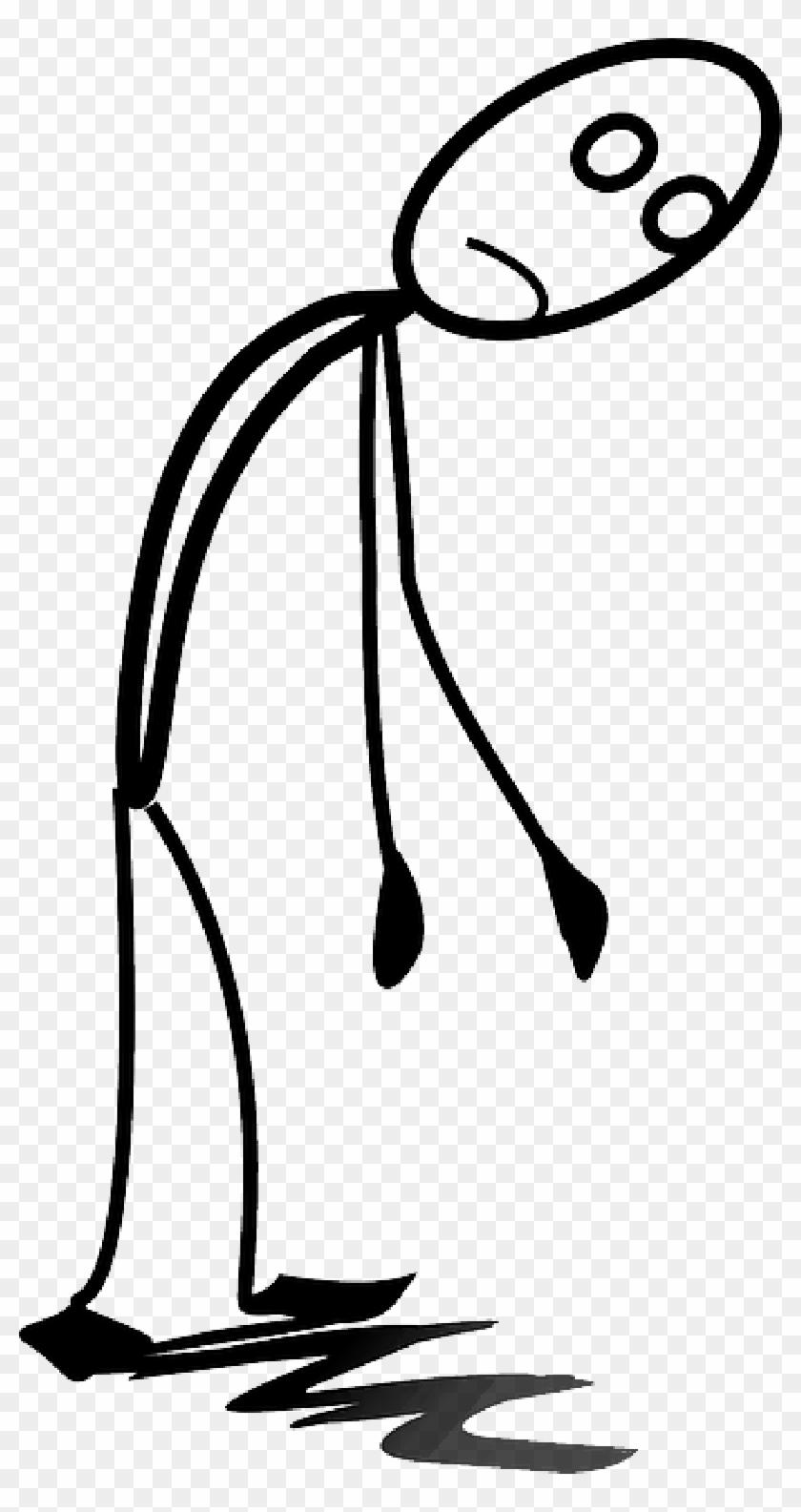 Exhausted Tired Sad Stickman Stick Figure - Tired Stick Figure #892550