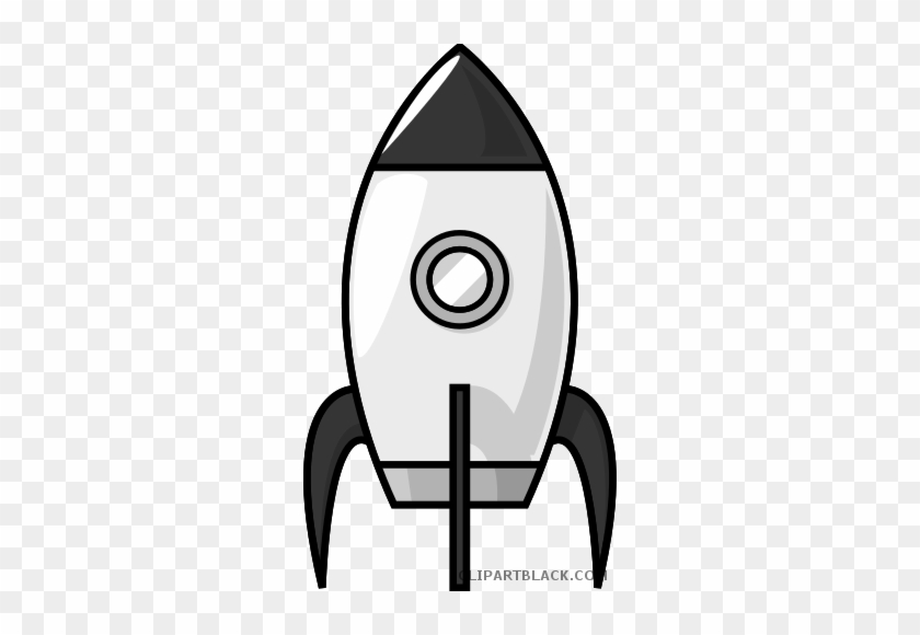 Rocket Ship Transportation Free Black White Clipart - Cartoon Rocket Png #892583