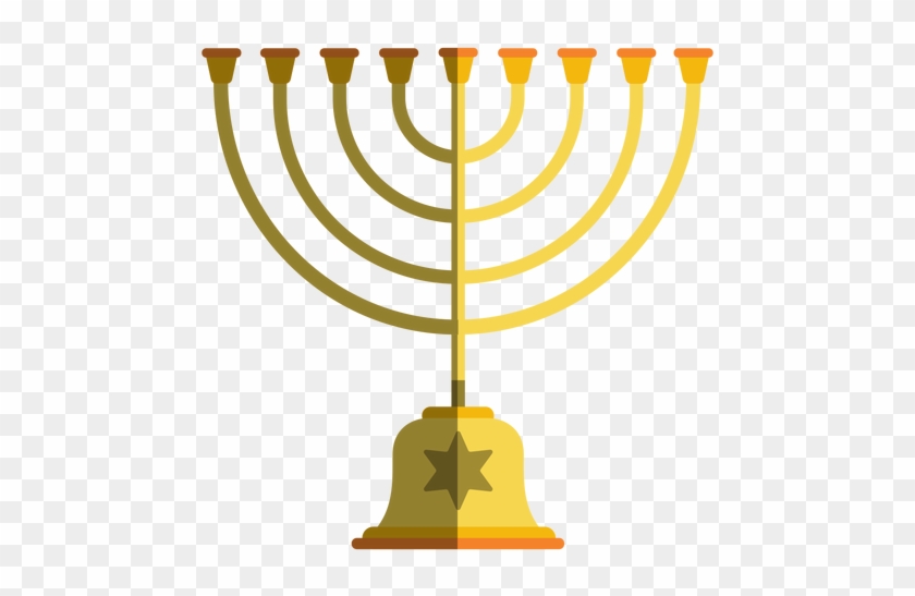 Hanukkah Menorah Candlestick Transparent Png - Vela Judia Png #892606