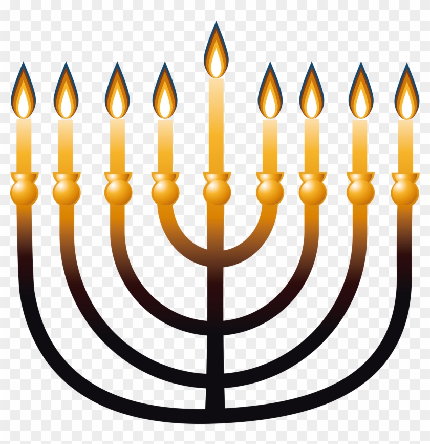 Menorah Jewish People Candle Illustration - Clip Art #892613
