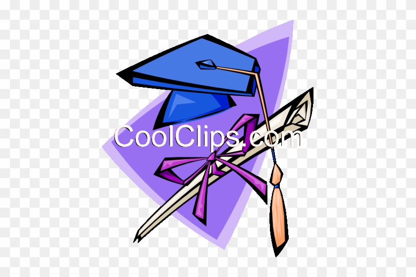 Mortar Board And Degree Royalty Free Vector Clip Art - Clip Art #892625