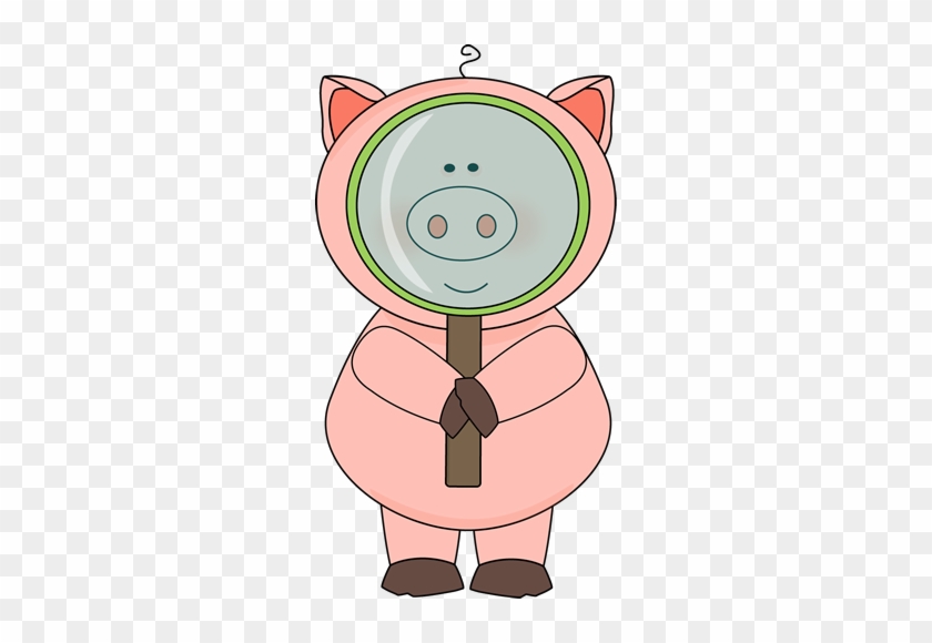Pig With A Magnifying Glass - Pig With Magnifying Glass #892664