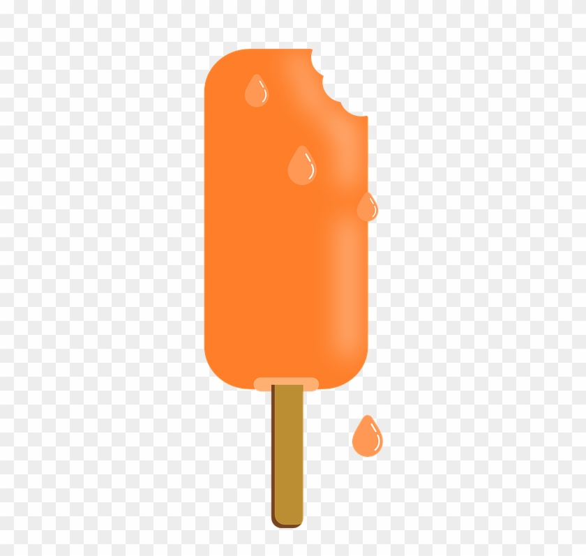 Popsicle Clipart Ice Cream Bar - Orange Ice Cream Stick #892738