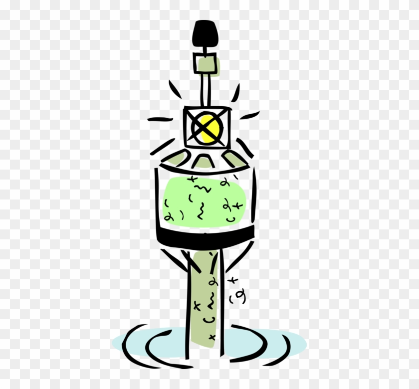 Vector Illustration Of Floating Anchored Buoy Marks - Vector Illustration Of Floating Anchored Buoy Marks #892744