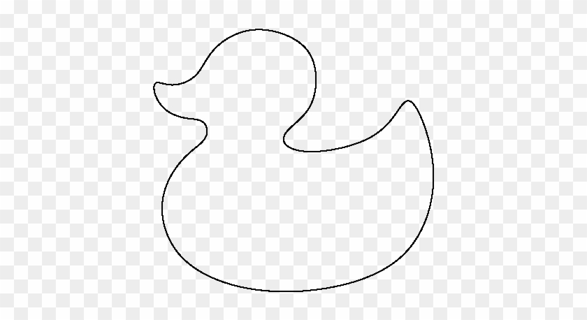 Duck Clipart Template - Line Art #892993