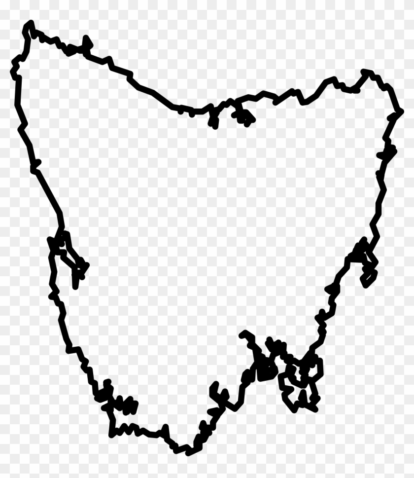 Tasmania World Map Blank Map Clip Art - Outline Map Of Tasmania #893183