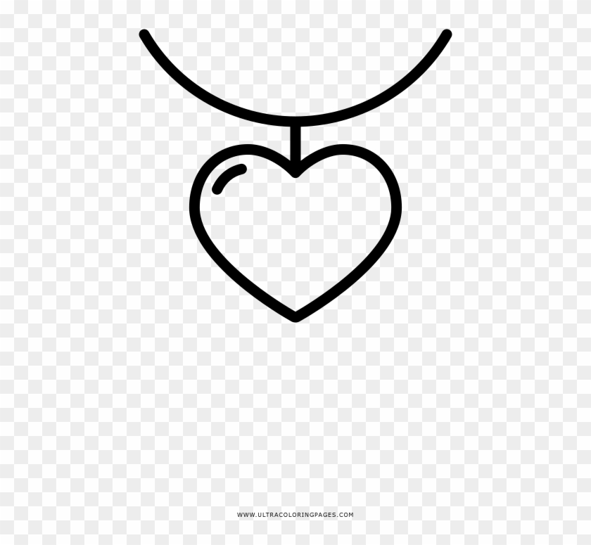 Necklace Coloring Page - Heart #893205
