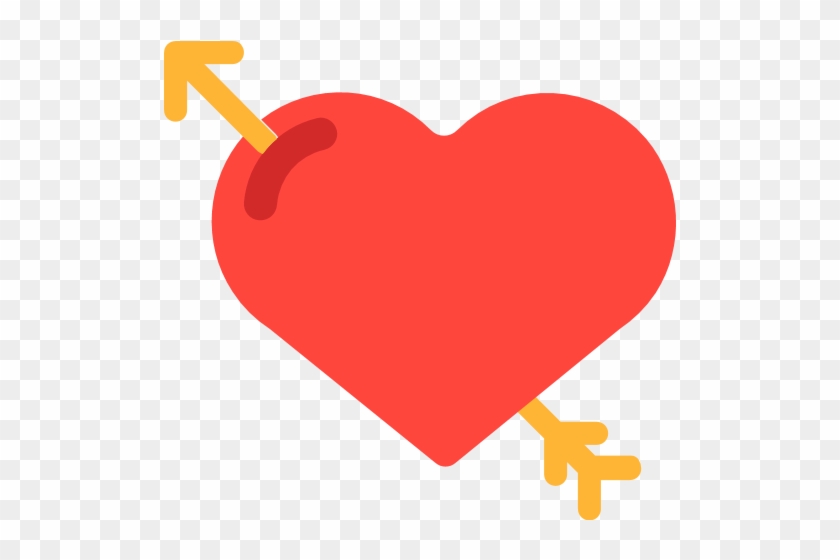 Heart With Arrow - Coração Com Flecha Png #893300