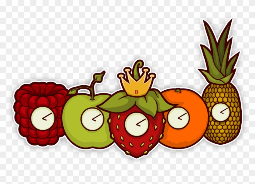 Produce Food Fruit Cartoon Vegetable - Clock Crew #893393