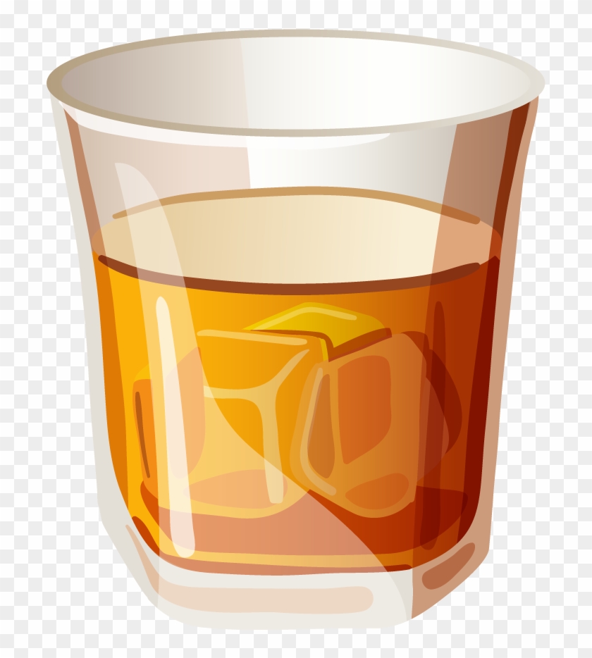 Whiskey Cocktail Tea Juice Baijiu - Cocktail Glass Cartoon Png - Free  Transparent PNG Clipart Images Download