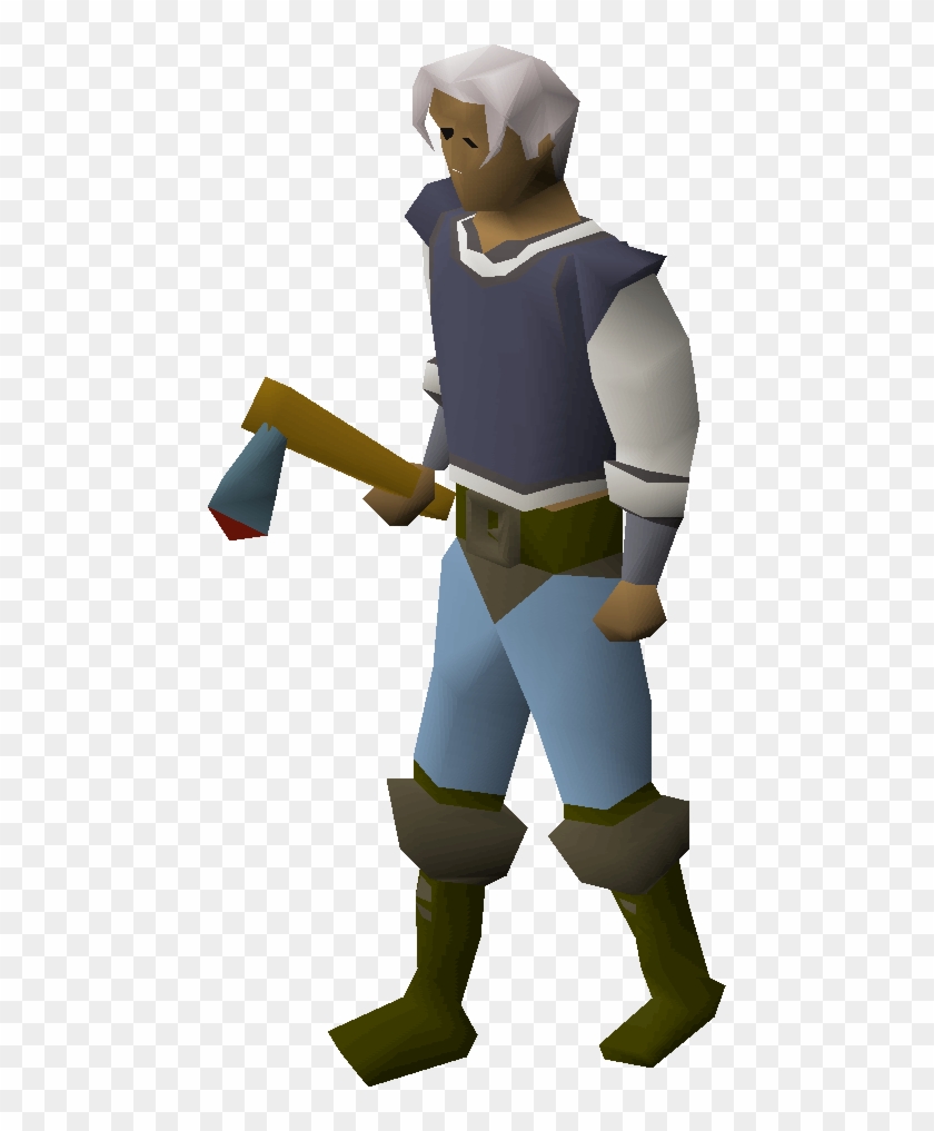 Hover Over Image For Type, Rune Axe Equipped - Runescape Steel Longsword #893605