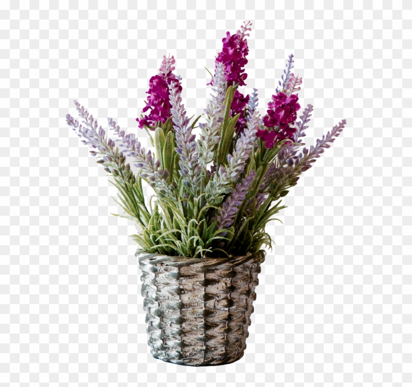 Stunning Fucsia Maceta Con Planta Artificial De Ratn - Lavender #893659