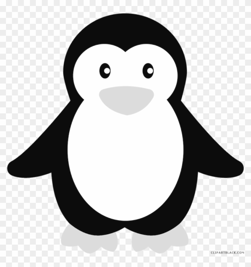 Baby Penguin Animal Free Black White Clipart Images - Penguin Clipart #893767