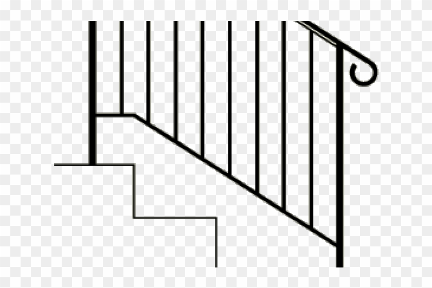 Stairs Clipart Railing - Picket Fence #893815
