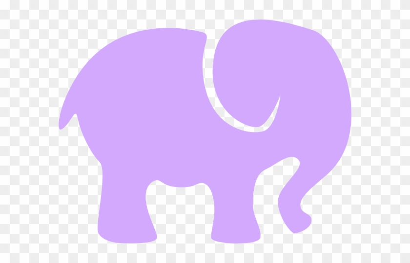 Lavender Clipart Elephant - Silueta De Un Elefante Bebe #894018