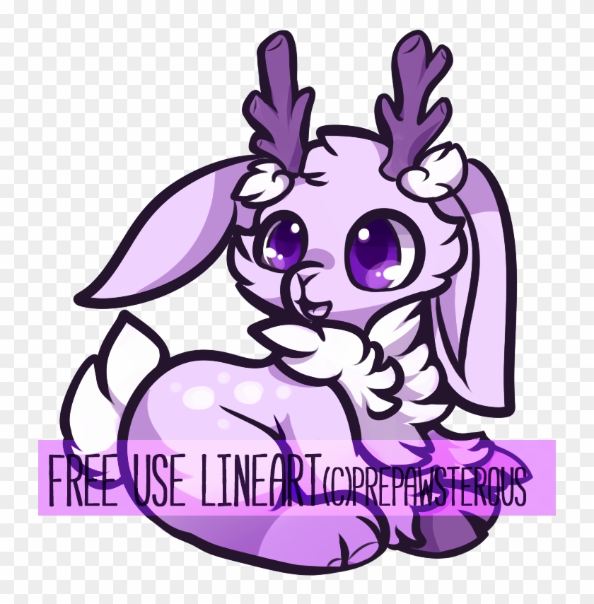 Free Use Deerbun Lineart - Line Art #894050