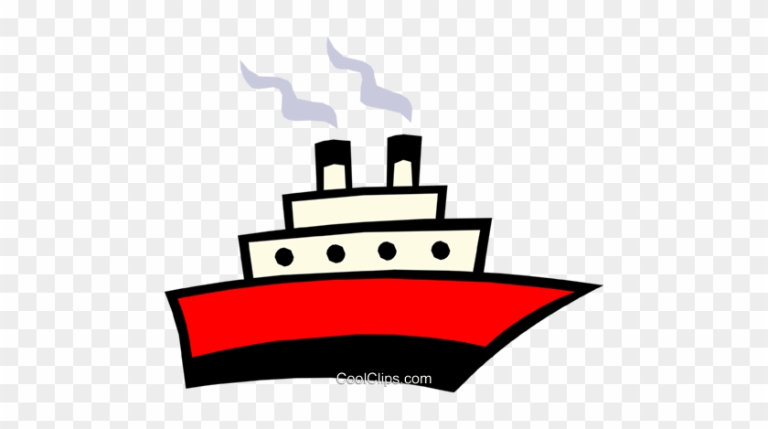 Cruise Ship In Red Silhouette - Schiff Clipart Png #894085