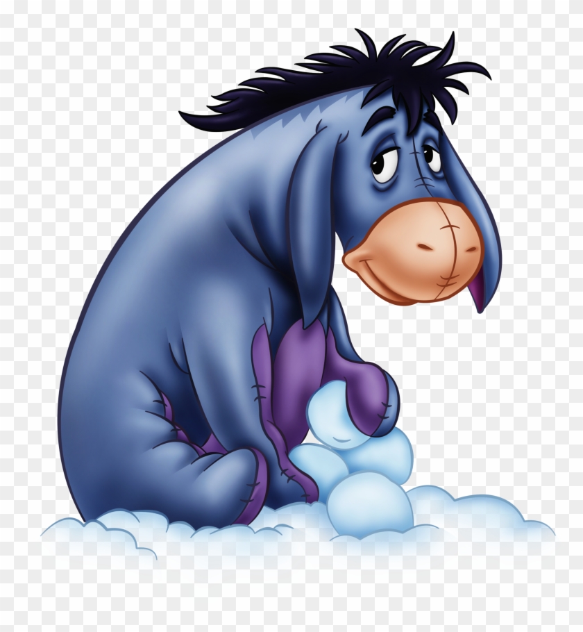 Eeyore With Snowballs Png Transparent Cartoonu200b - Creative Custom Eeyore Travel Mug (sliver) #894097