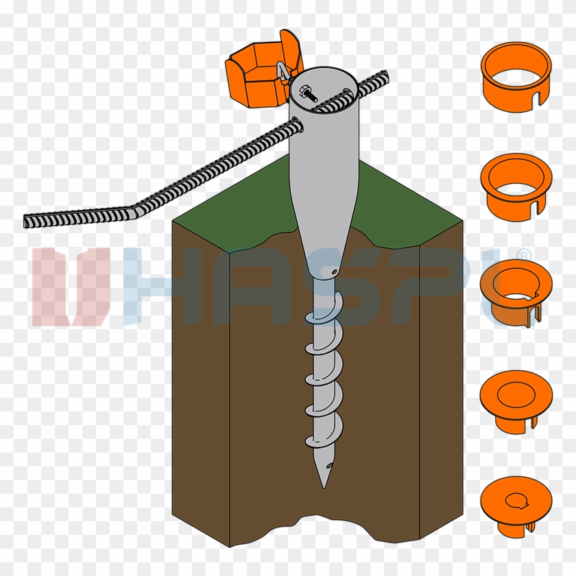 Ground Screw Circular 26-55x560 - Screw #894142