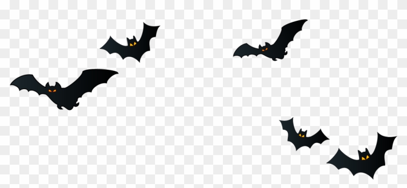 Moon Microbat Night Sky - Halloween Witch Bats Wall Stickers Freeheart Halloween #894296