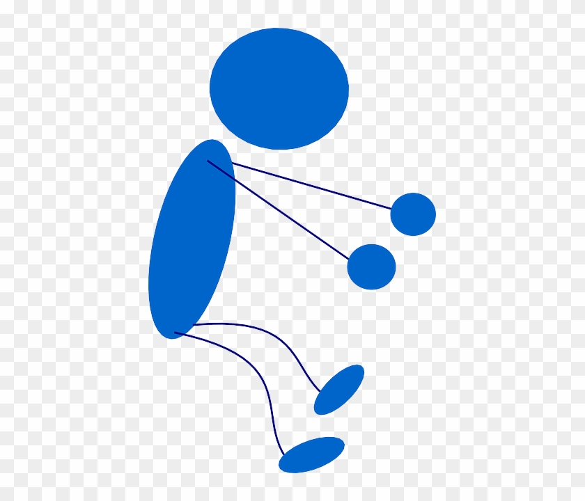 Blue, Stick, People, Man, Figure, Person, Sitting - Blue Stick Man #894382