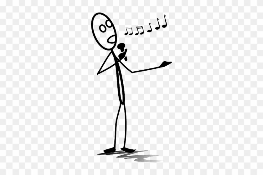 Human Clipart Singing - Sing Clipart Black And White #894481