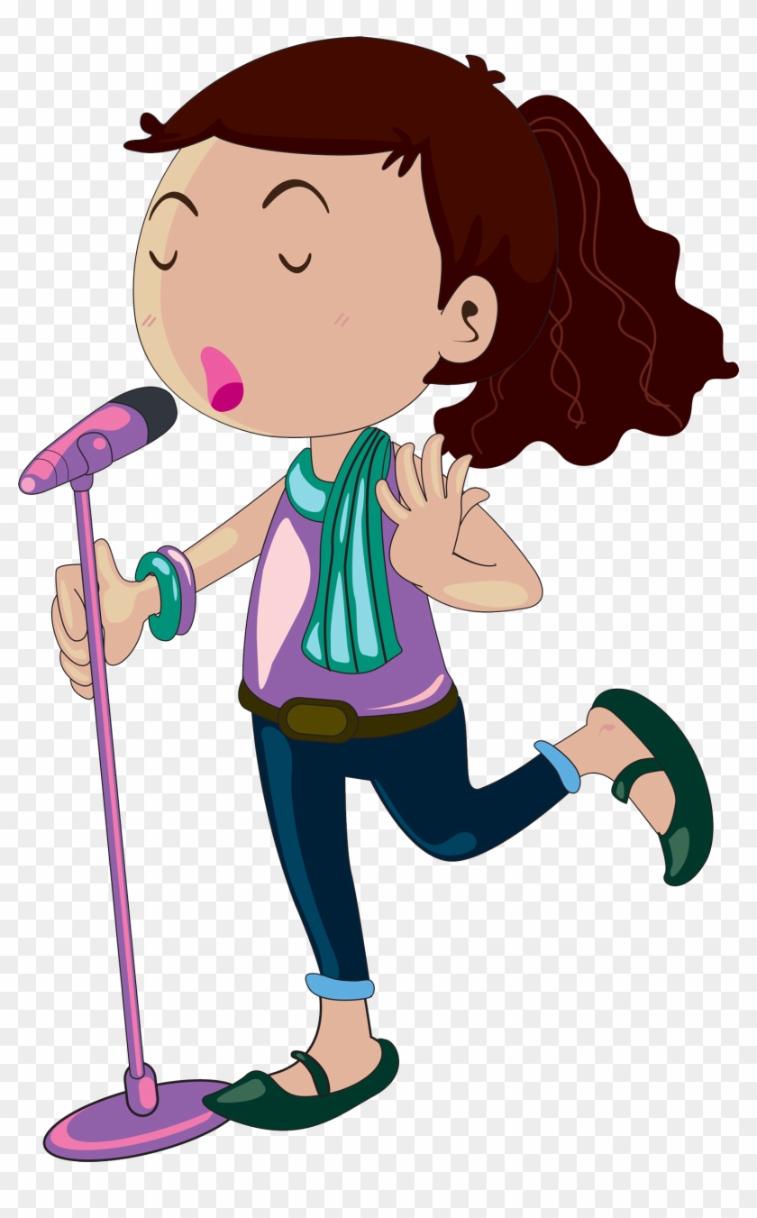 Singing Cartoon Girl Female - Cartoon Girl Singing #894486