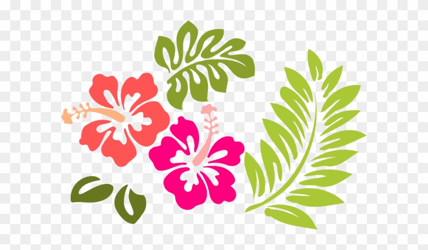 Hawaiian Flower Silhouette Download - Transparent Background Leaf Clip Art.