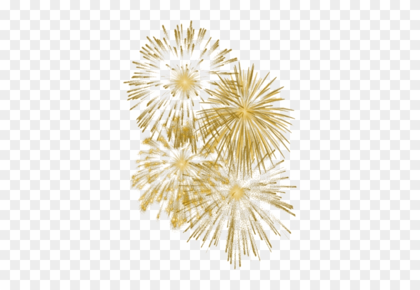 Fireworks Clipart Golden - Gold Fireworks White Background #894536