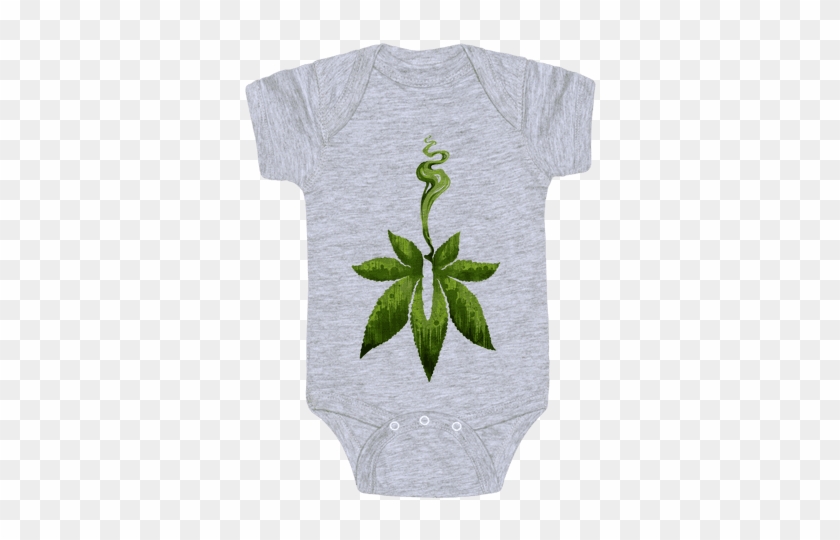 Green Leaf- Cannabis Baby Onesy - Onesie #894550