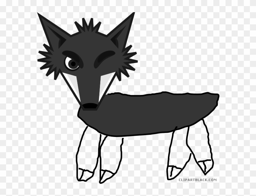 Black And White Fox Clip Art At Clker - Cartoon Fox Head #894562