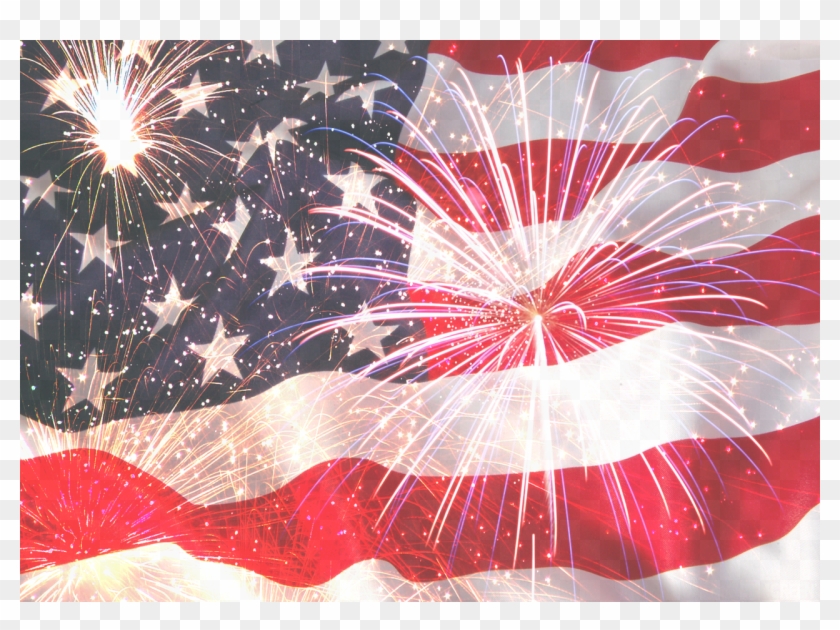 American Flag Computer Wallpaper Background Desktop - American Flag Fireworks Background #894618