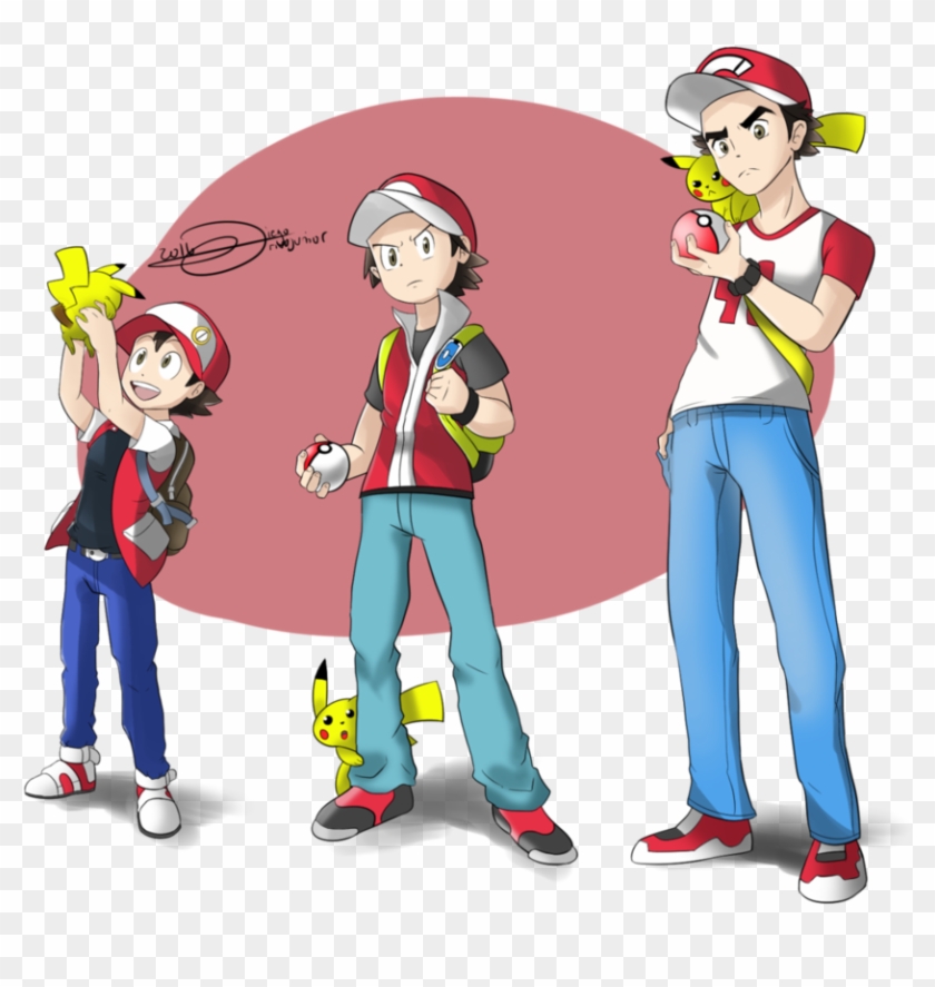 Pokemon Trainer Red Sun and Moon Cosplans