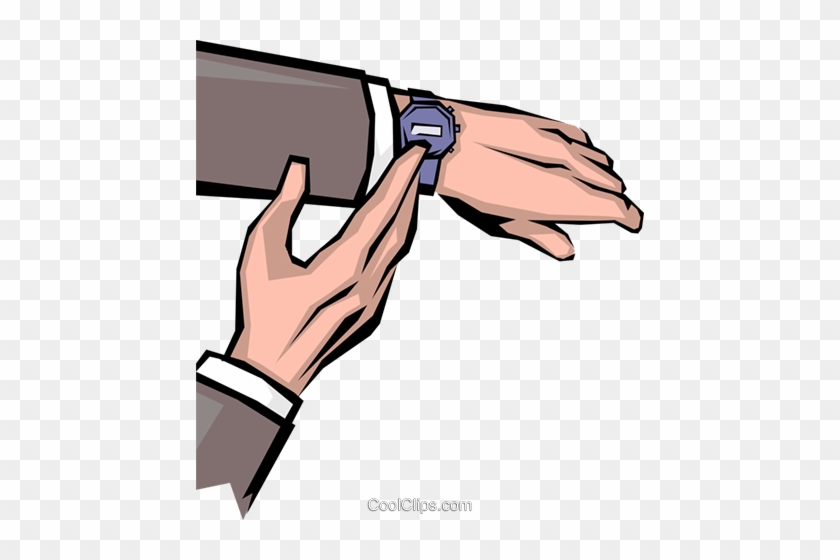 Hands Checking The Time Royalty Free Vector Clip Art - Triangle #894787