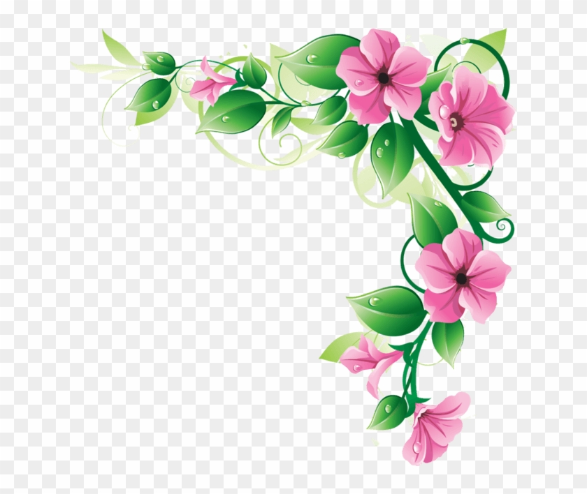 Free Clipart Flower Borders - Flower Corner Border Png #894928