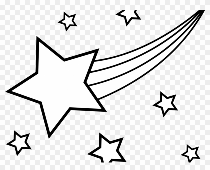 Falling Star Drawing Shooting Coloring Page Colouring - Shooting Star Outline #894975