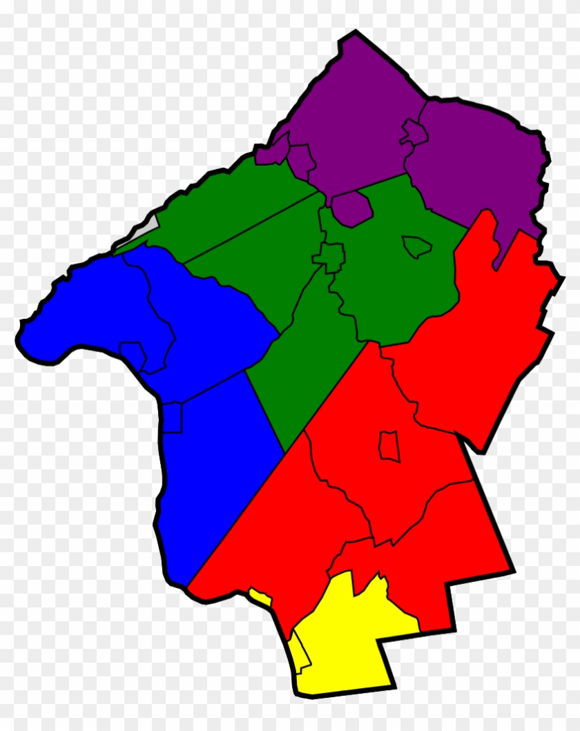 A Map Of Hunterdon County High School Sending Districts - Map #894983