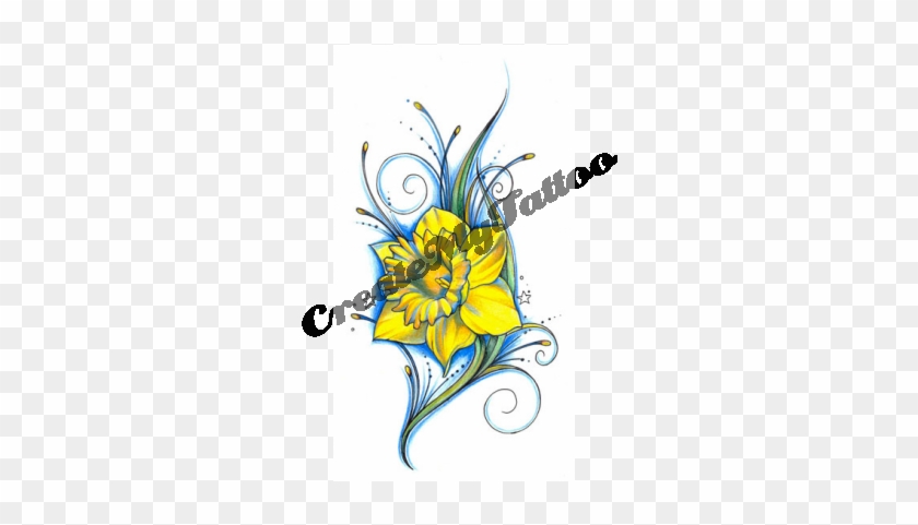 I Want A Daffodil Tattoo That Is Vivid Enough That - Daffodil Tattoo Designs #894987