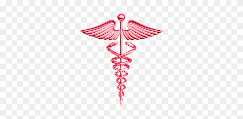 Red Caduceus Medical Symbol - Hermes Symbol Of Power #894999