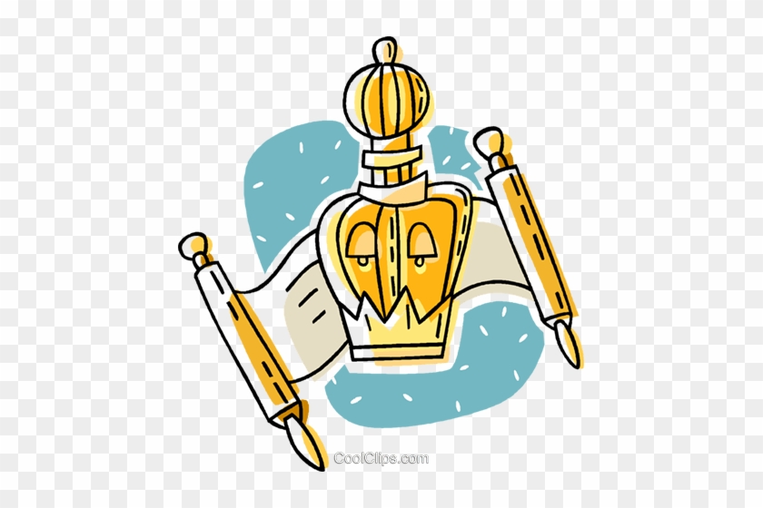 Scroll Jewish Faith Royalty Free Vector Clip Art Illustration - Clip Art #895053