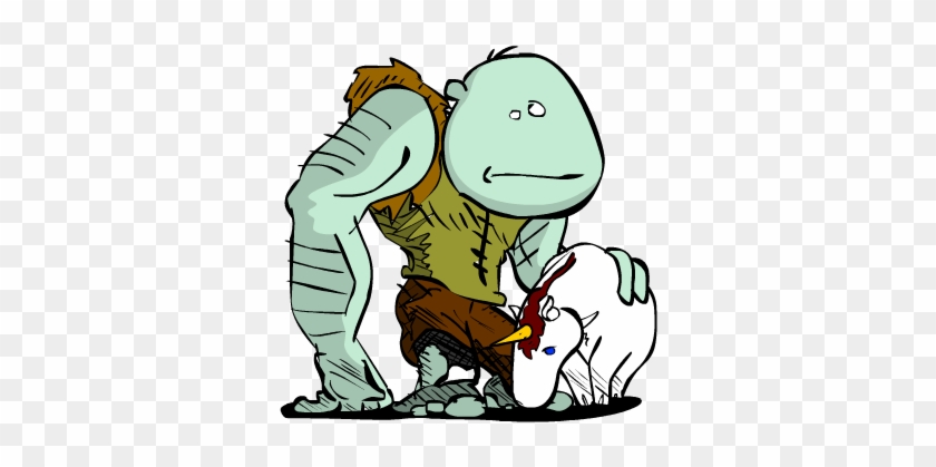 A Troll Walking His Unicorn - Cartoon #895137