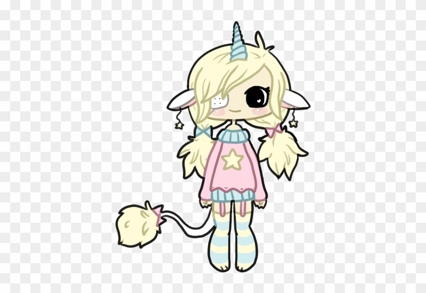 Unicorn Girl Ota By Hobbagobwin - Chibi Kawaii Unicorn Girl #895165