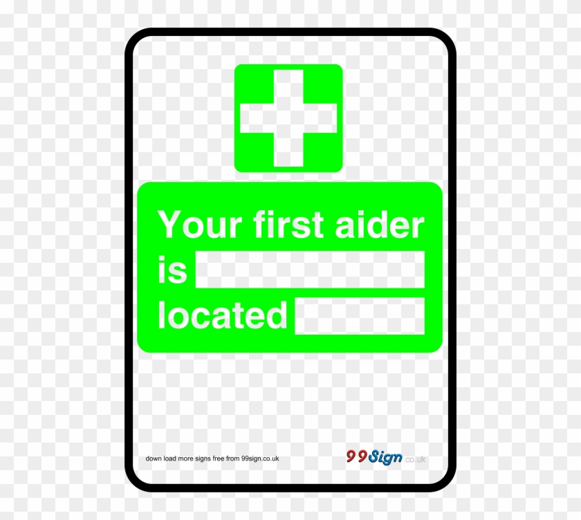 Printable Templates First Aid Sign Your Aider Is Located - First Aider Sign Template #895166