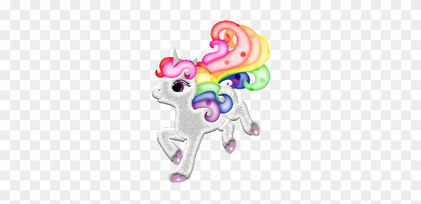 Cute Baby Rainbow Unicorn By Mrstripp - Unicorn And Rainbow Png #895203
