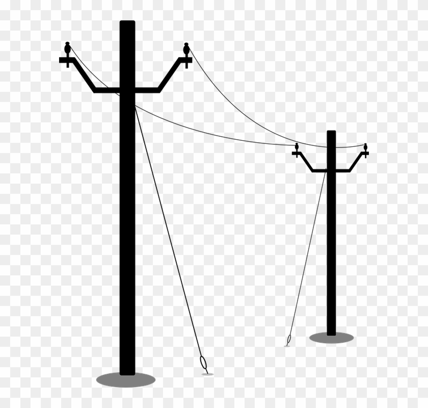 Powerline Clip Art - Electric Pole Vector Png #895264
