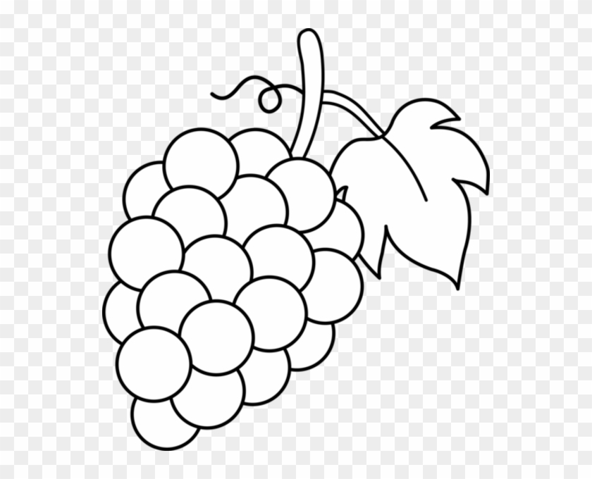 Grapes Clipart Angur - Grapes Black And White #895289