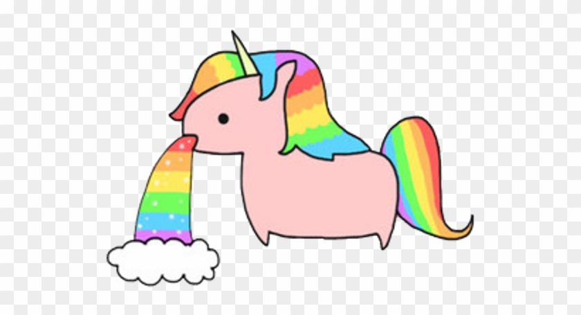 Unicornio Unicorn Arcoiris Cute Colors Love Sticker - Unicorn Throwing Up Rainbow #895303